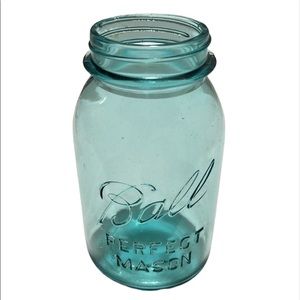 Vintage Ball Perfect Mason Quart Blue Jar #1 Used Good Condition 1923-1933